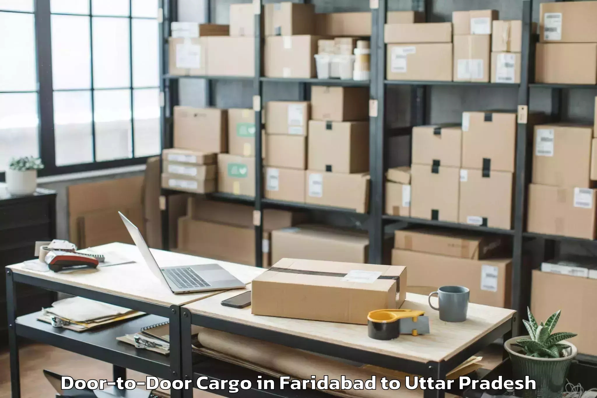 Easy Faridabad to Bangarmau Door To Door Cargo Booking